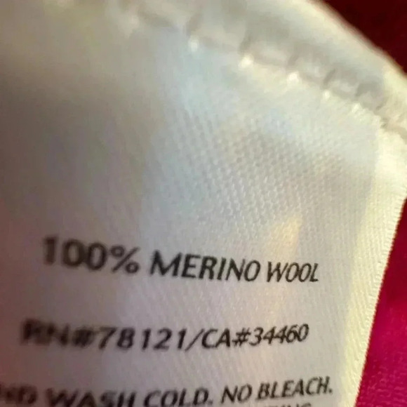 Eileen Fisher women’s 100% Italian wool cardigan sweater pink open front size L - Picture 6 of 7